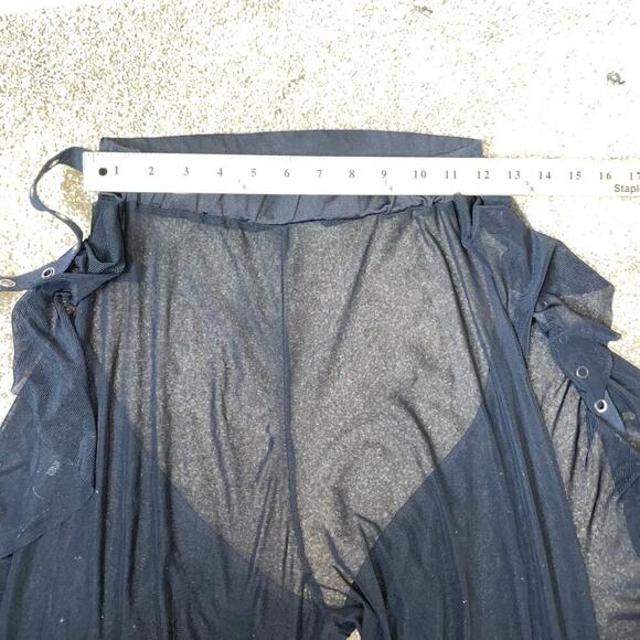 Pant's wide leg side ruffle semi sheer black dance costume COS Play dress up MD - Picture 5 of 9